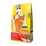 Friskies (Фріскіс) Сухий повнораціонний корм для дорослих котів з м’ясом, куркою та доданою печінкою 1,5 кг